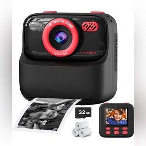 NIB Cimizi Kids Instant Print Camera with Print Paper Model P79 32G Card Age 3+